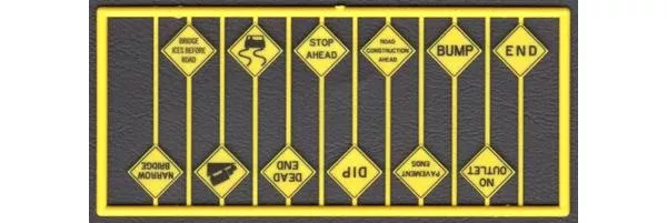 Tichy Train Group 8256 HO Scale Highway Written Warning Signs (12 Pack)