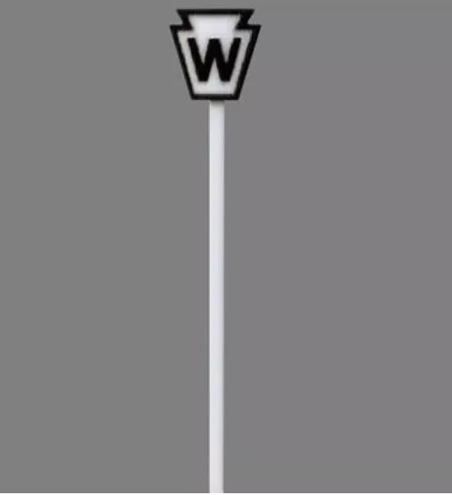 Tichy Train Group 8296 HO Scale Pennsylvania PRR Keystone Whistle Post Sign (18 Pack)