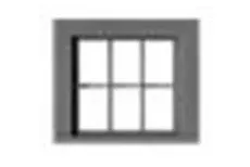 Tichy Train Group 8306 HO Scale 6-Pane Window with Glazing (12 Pack)