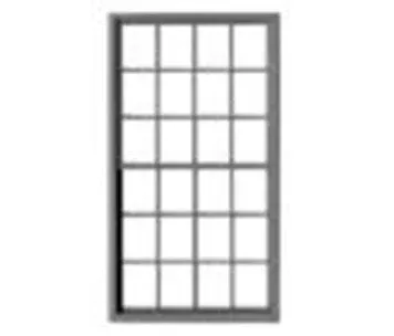 Tichy Train Group 8307 HO Scale 12-12 Double-Hung Masonry Window with Glazing and Shades (12 Pack)
