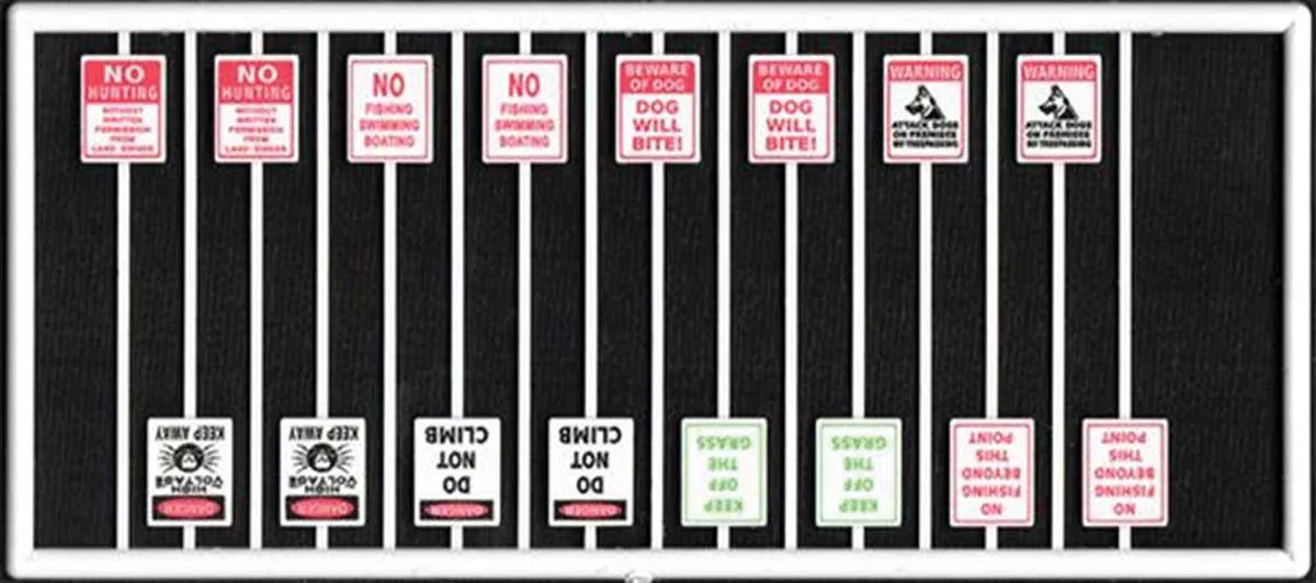 Tichy Train Group 8314 HO Scale Assorted Warning Signs (16 Pack)