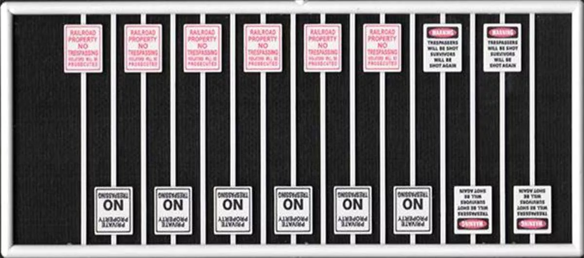 Tichy Train Group 8315 HO Scale Assorted No Trespassing Signs (16 Pack)
