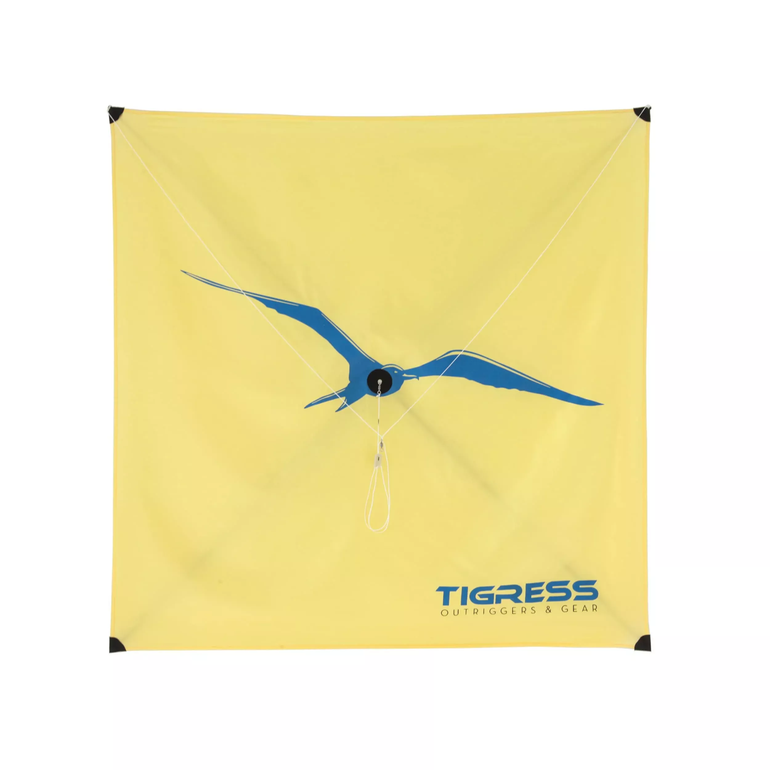 Tigress All Purpose Kite Yellow 10-15 mph Winds Lightweight Carbon