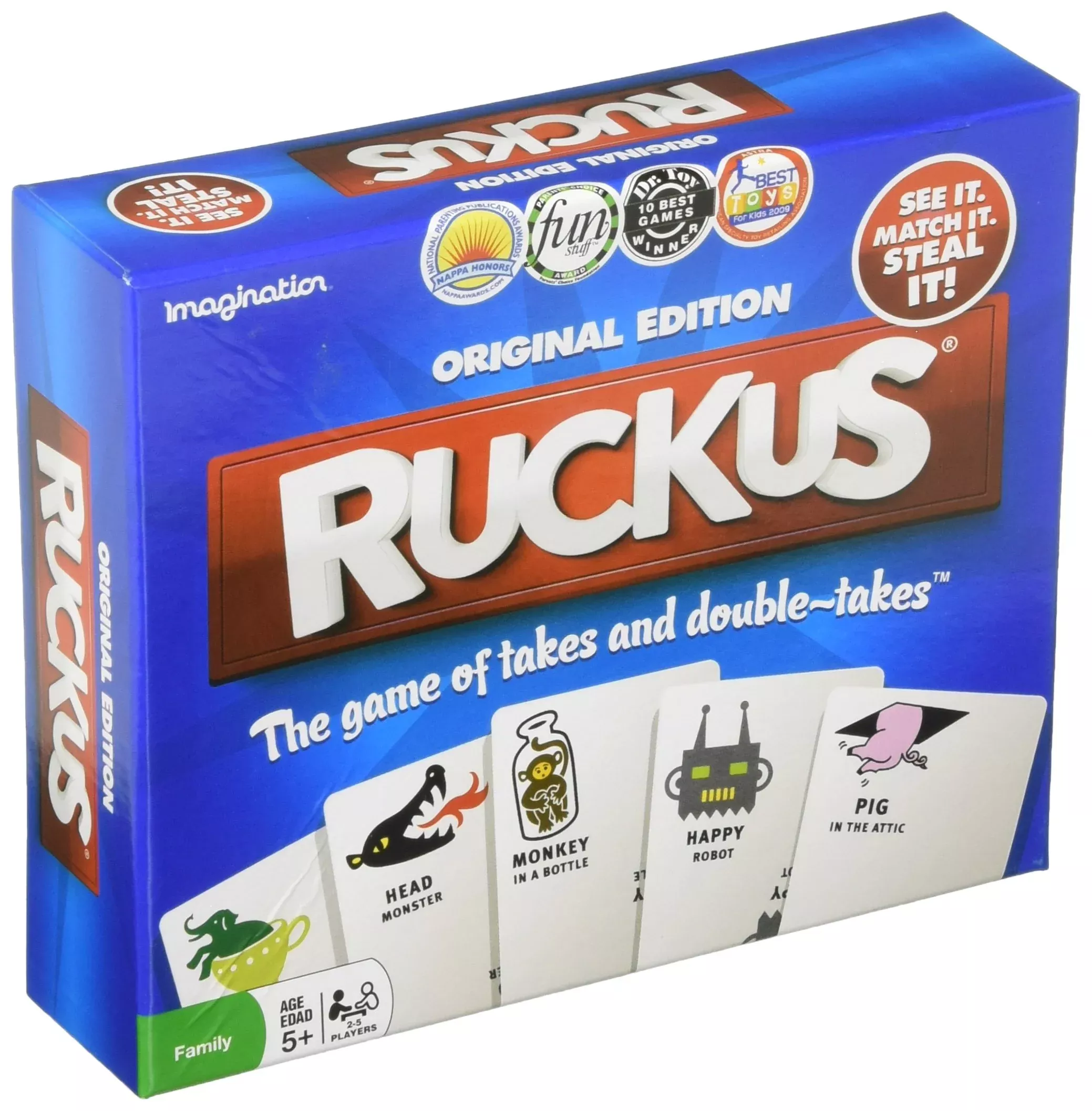 TIPSY LAND Ruckus Card Game for 2-5 Players, Medium Size,