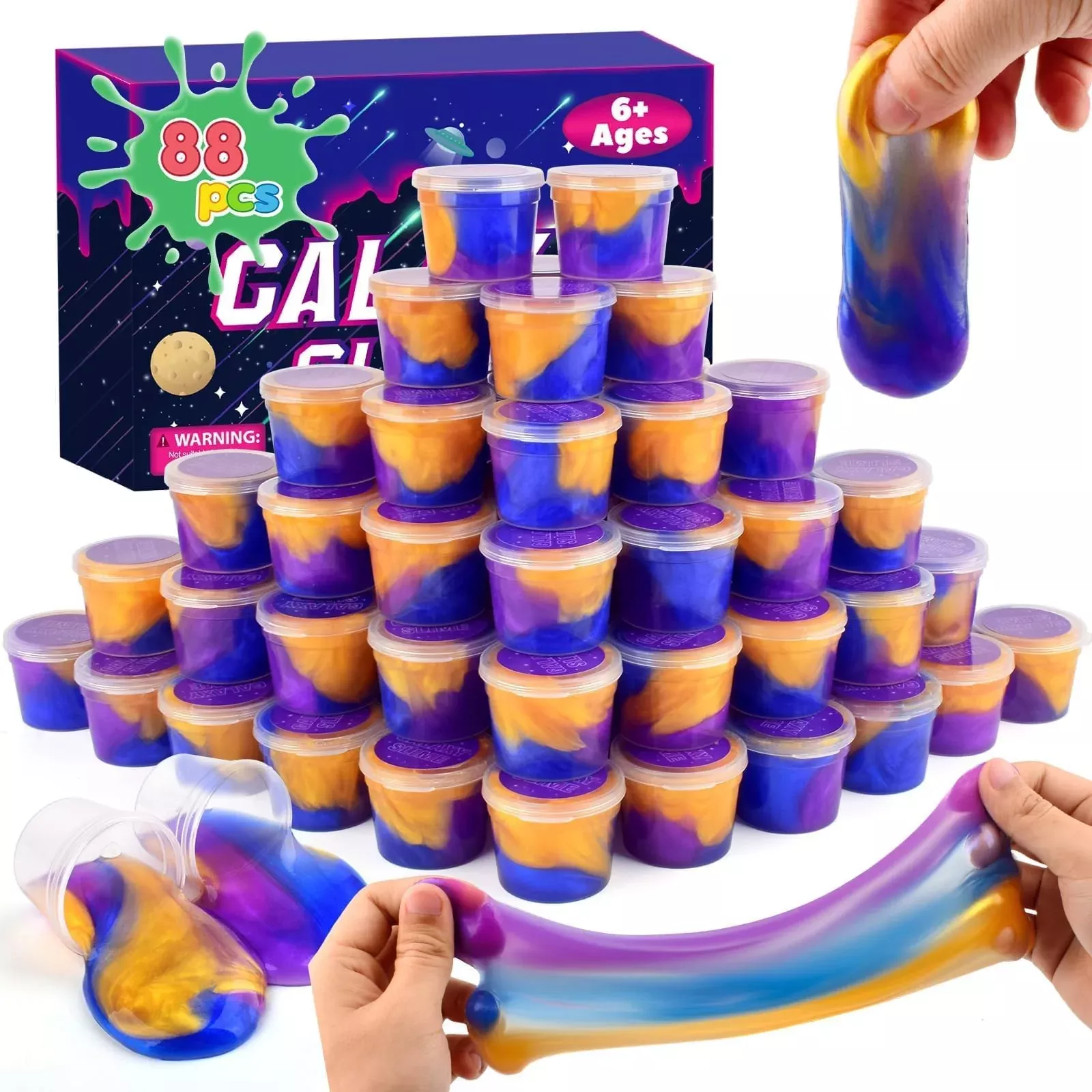 TITRITH Galaxy Slime Kit - 88 Pack Soft Slime for Kids Party F