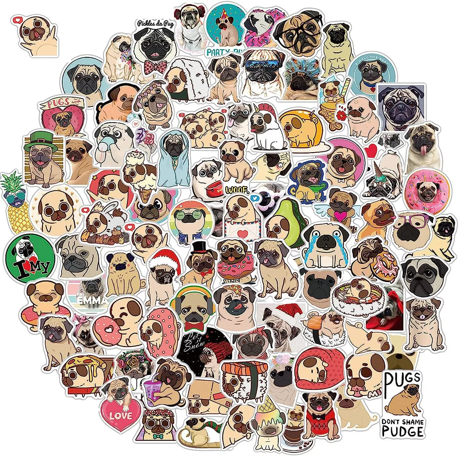TNIXNCK Vinyl Stickers Pack for Laptops, 100 Multicolor Designs,