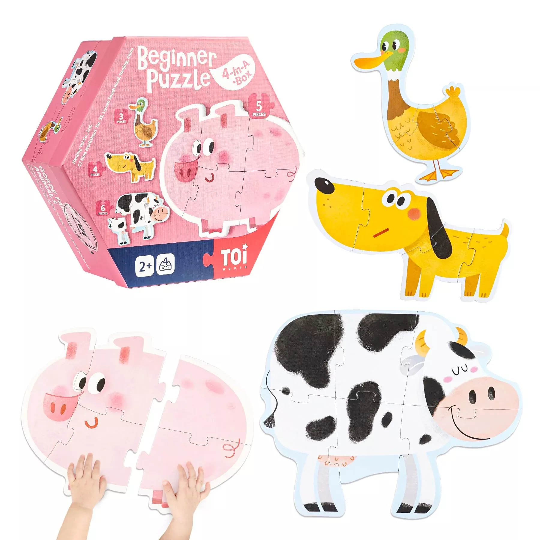 Toi Beginner Puzzle for Toddlers, 18 Pieces, 7.68"x7
