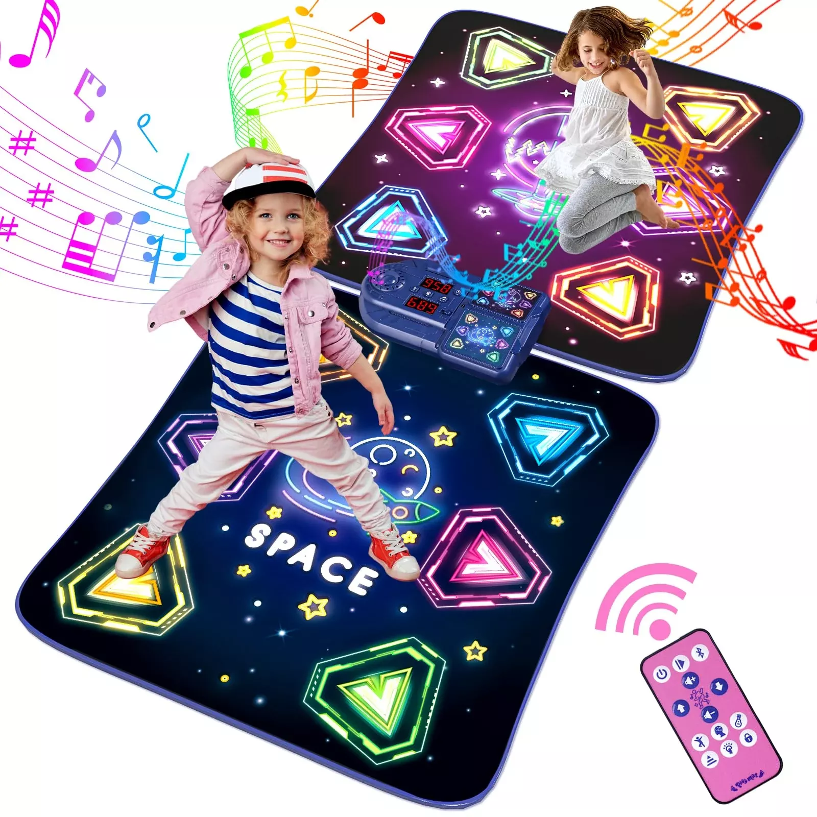 TooLion Dance Mat for Kids - Light Up, Colorful, Small, 2 Players