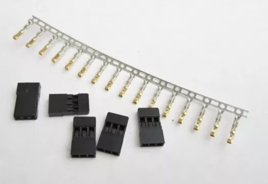 TQ Wire 2406 Servo Cable Ends and Crimp Connectors - Futaba Style