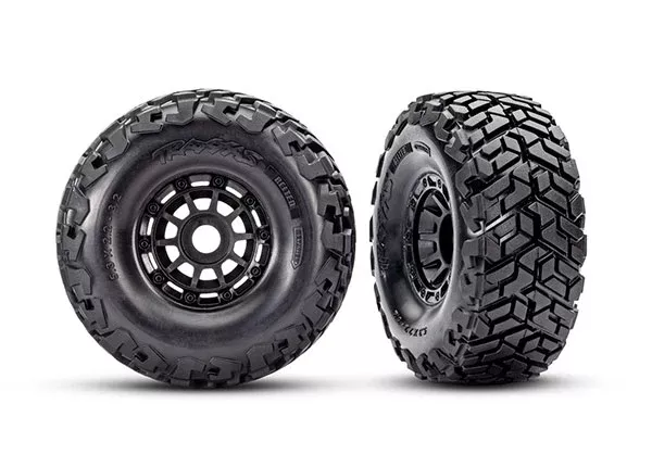 Traxxas 10272 Black Wheels with Belted Tires for Maxx Slash (1 Pair)