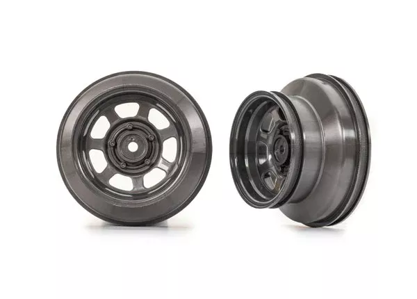 Traxxas 10471 Oval Wheels Graphite Gray for Traxxas Modified 2WD Front