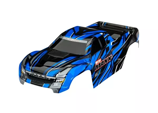 Traxxas 10711-BLUE Blue Mini Maxx Body with Decals Applied