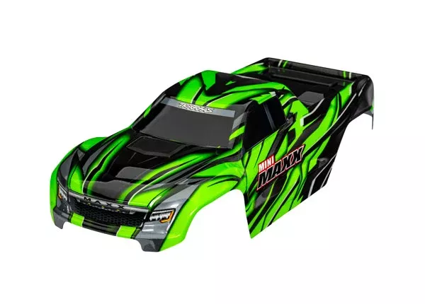 Traxxas 10711-GRN Green Mini Maxx Body with Decals Applied