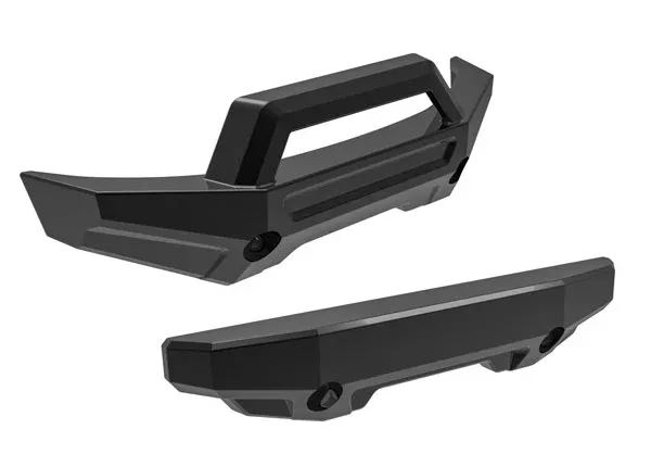 Traxxas 10735-BLK Black Rear Front and Rear Bumper fits Mini Maxx