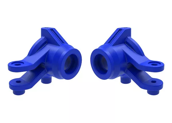 Traxxas 10736-BLUE Blue Left and Right Steering Blocks fits Mini Maxx and Mini XRT