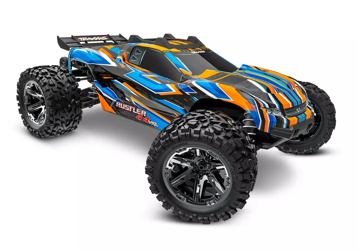 Traxxas 67376-4 Orange Rustler 4X4 VXL 1/10 Scale Stadium Truck