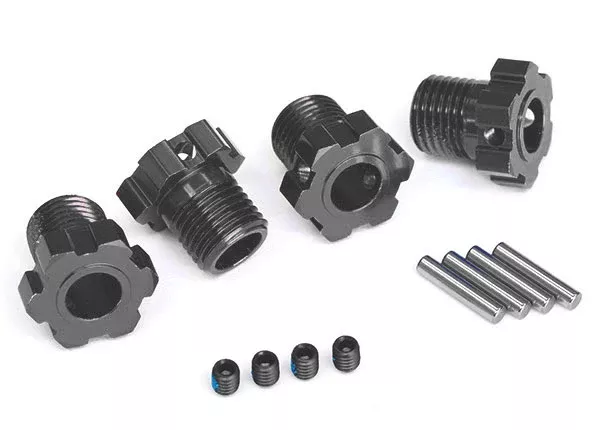 Traxxas 8654G Gray Anodized Splined 17mm Wheel Hubs (4 Pack)