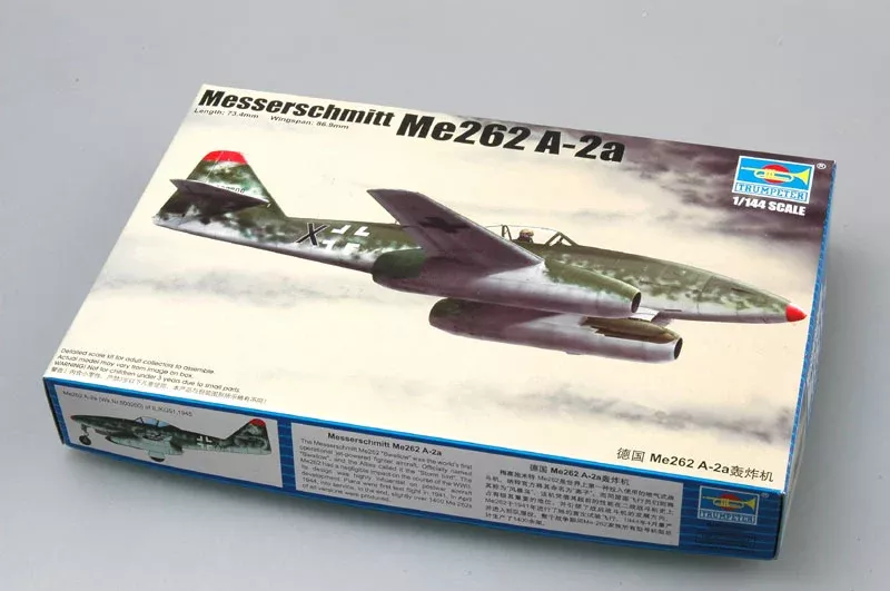 Trumpeter Scale Models 1318 1/144 Messerschmitt Me262A-2a German Fighter Model Kit