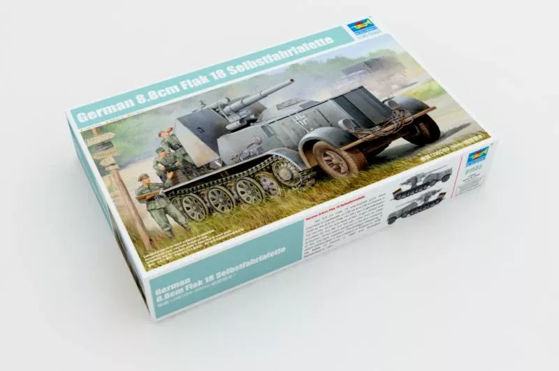Trumpeter Scale Models 1585 1/35 German Sd.Kfz.8 Halftrack Flak 18 Selbstfahrlafette Model Kit