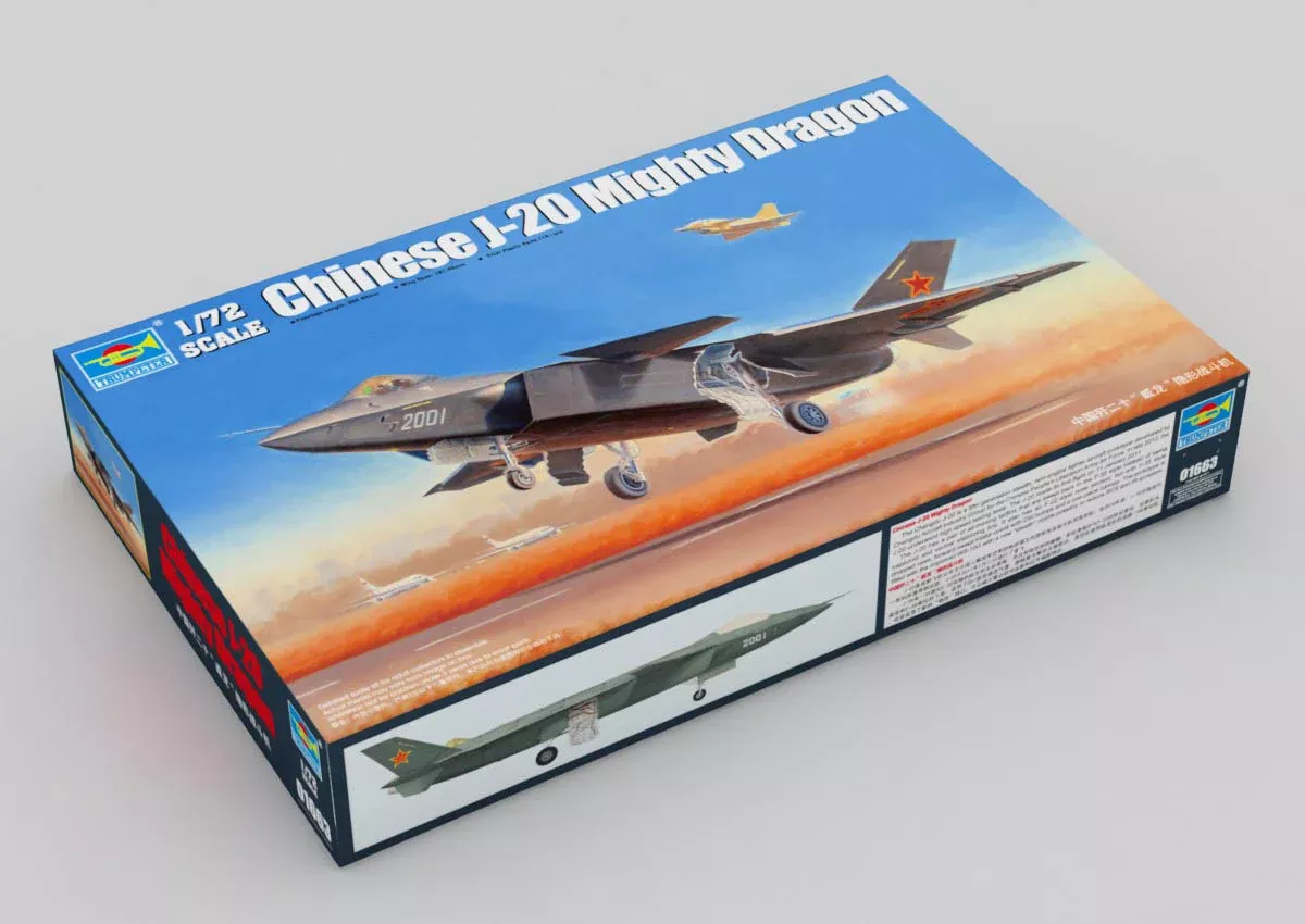 Trumpeter Scale Models 1663 1/72 Chinese J-20 Mighty Dragon Model Aircraft Kit