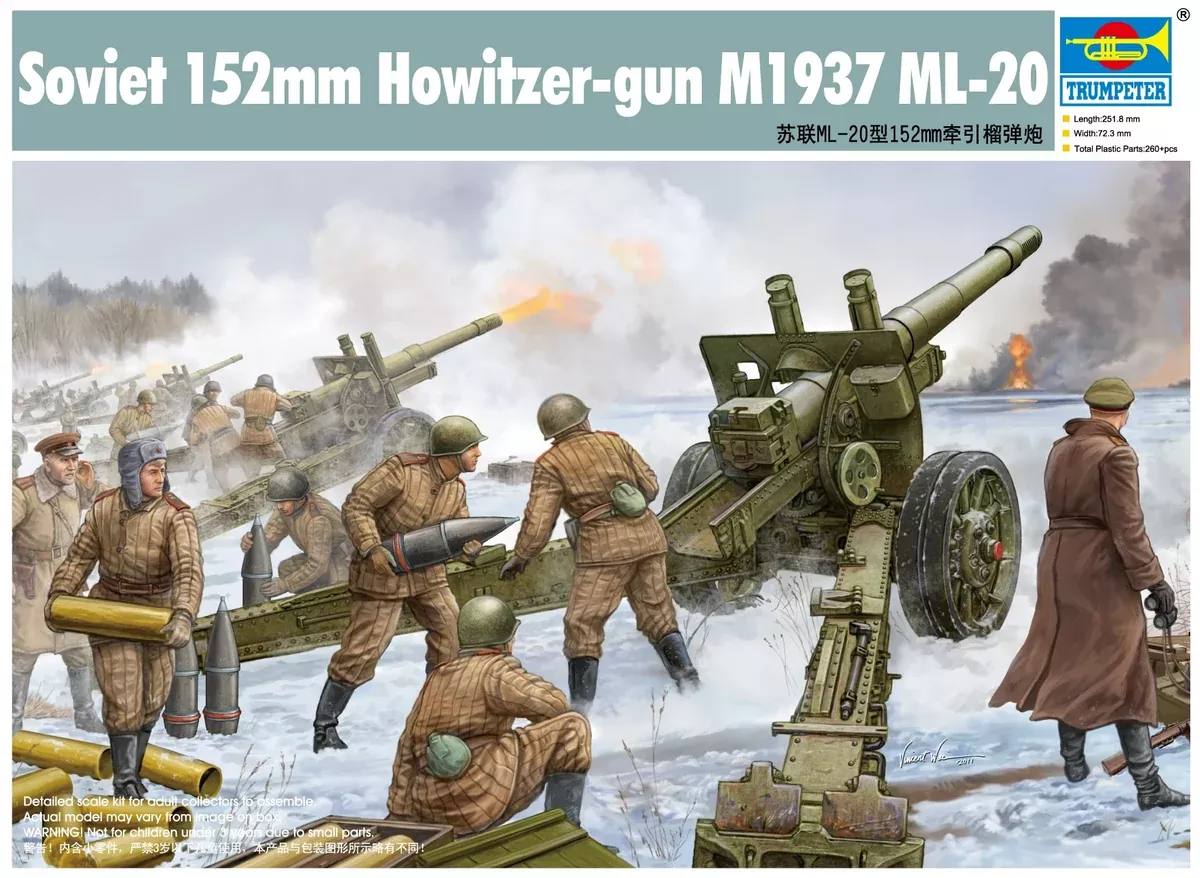 Trumpeter Scale Models 2315 1/35 Soviet 152mm Howitzer Gun M1937 ML-20 Model Kit