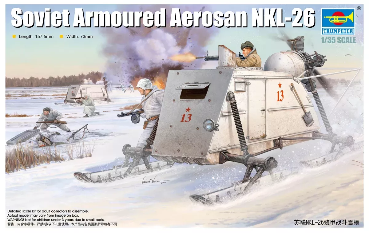 Trumpeter Scale Models 2321 1/35 Soviet NKL-26 Armored Aerosan Model Kit