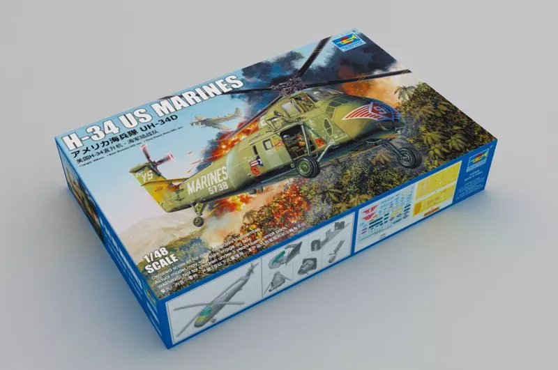 Trumpeter Scale Models 2881 1/48 H-34D US Marines Helicopter (Re-Edition) Model Kit