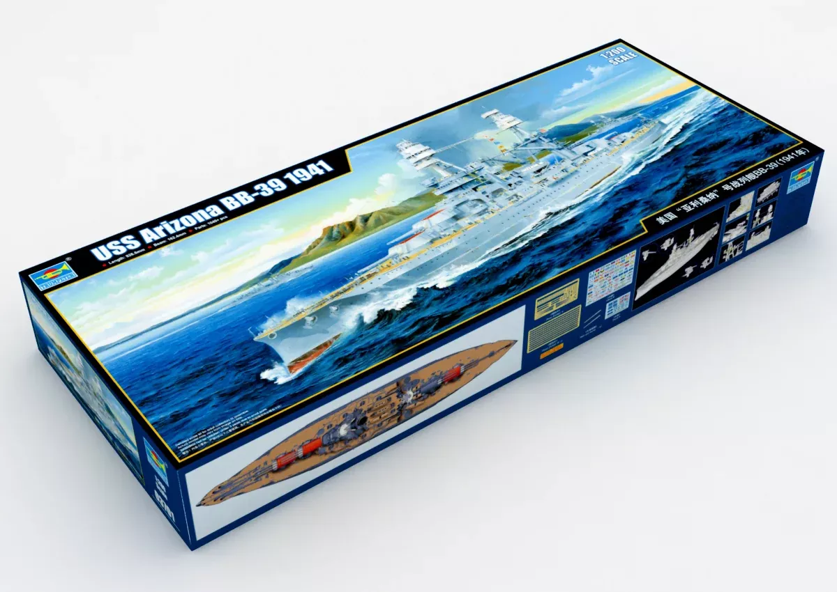 Trumpeter Scale Models 3701 1/200 USS Arizona BB39 Battleship 1941 Model Kit