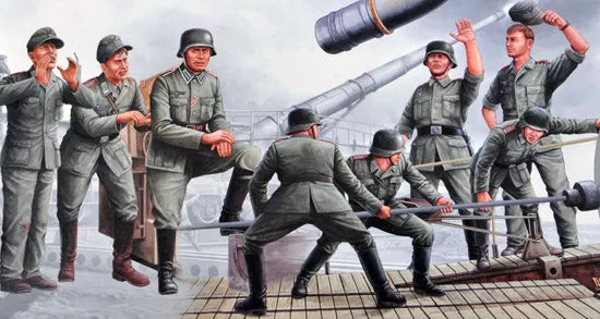 Trumpeter Scale Models 406 1/35 German Leopold Railroad Gun Crew Set Model Kit