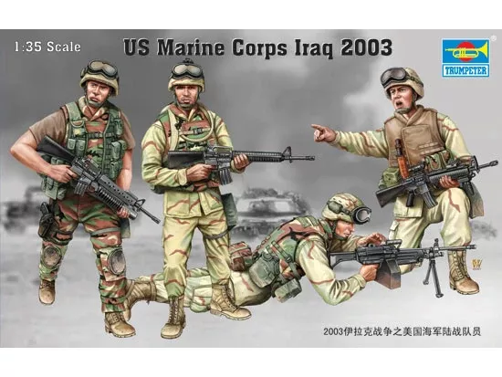 Trumpeter Scale Models 407 1/35 US Marines Corps Iraq 2003 Set Model Kit