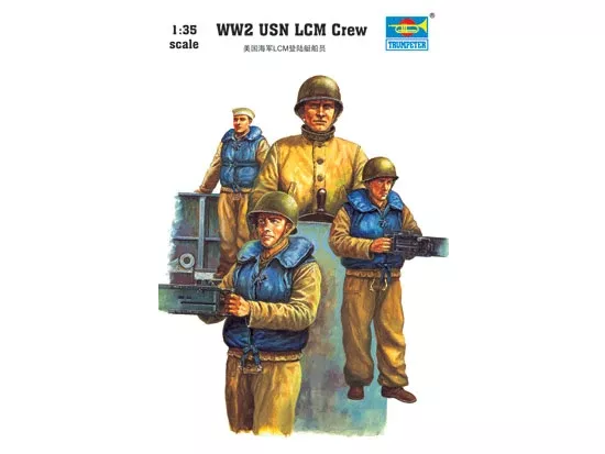 Trumpeter Scale Models 408 1/35 WWII USN LCM Crew Set Model Kit