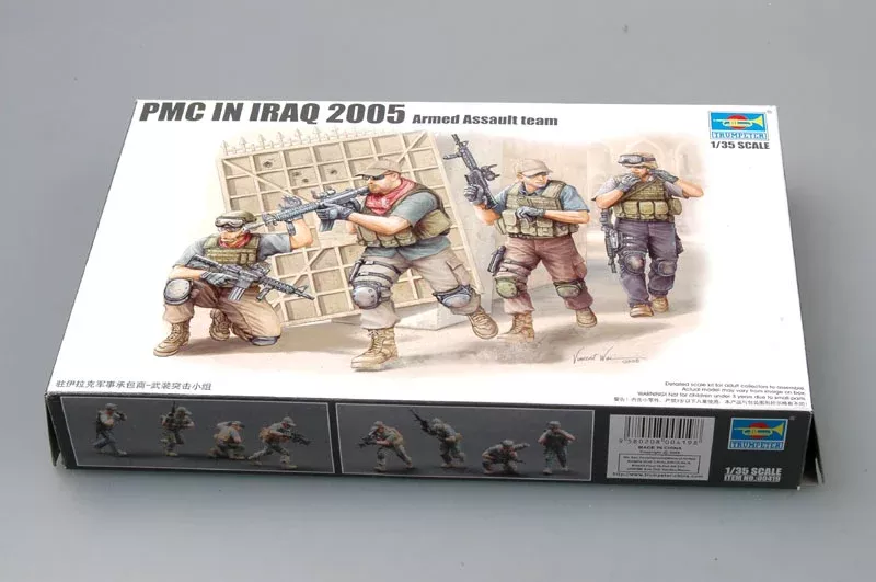 Trumpeter Scale Models 419 1/35 PMC in Iraq Armed Assault Team Set Model Kit