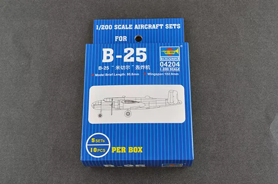 Trumpeter Scale Models 4204 1/200 B-25 Mitchell Aircraft Set Model Kit