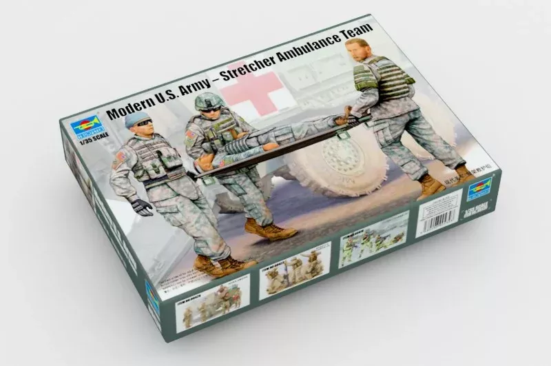 Trumpeter Scale Models 430 1/35 Modern US Army Ambulance Team & Stretcher Set Model Kit
