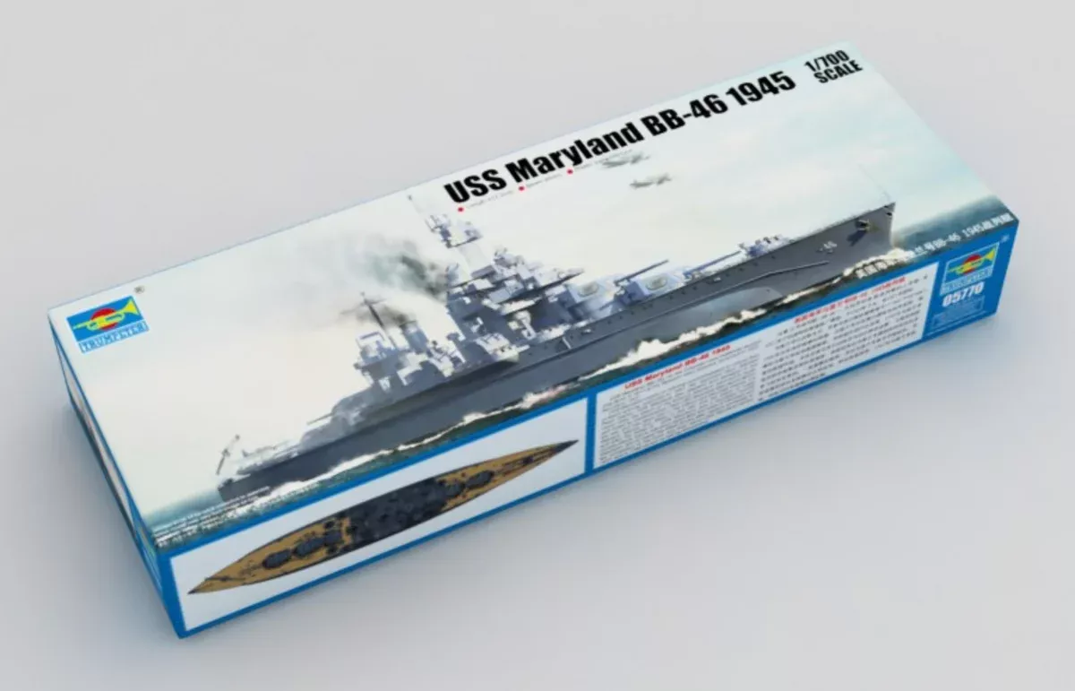 Trumpeter Scale Models 5770 1/700 USS Maryland BB46 Battleship 1945 Model Ship Kit