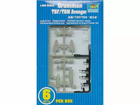 Trumpeter Scale Models 6212 1/350 TBF/TBM Avenger Aircraft Set Model Kit
