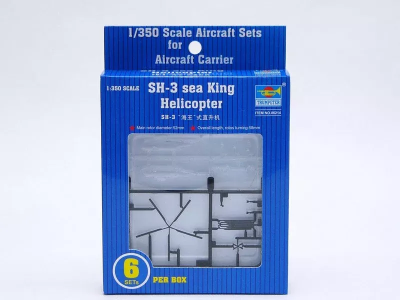 Trumpeter Scale Models 6214 1/350 SH-3 Sea King Helicopter Set Model Kit