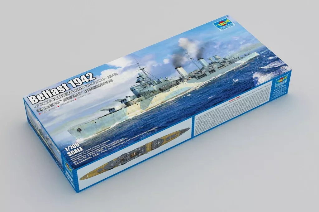 Trumpeter Scale Models 6701 1/700 HMS Belfast British Light Cruiser 1942 Model Kit