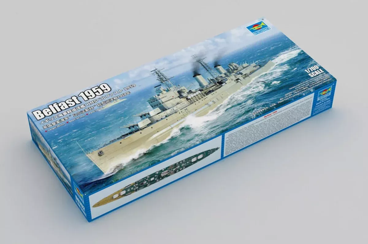 Trumpeter Scale Models 6702 1/700 HMS Belfast Light Cruiser 1959 Model Kit