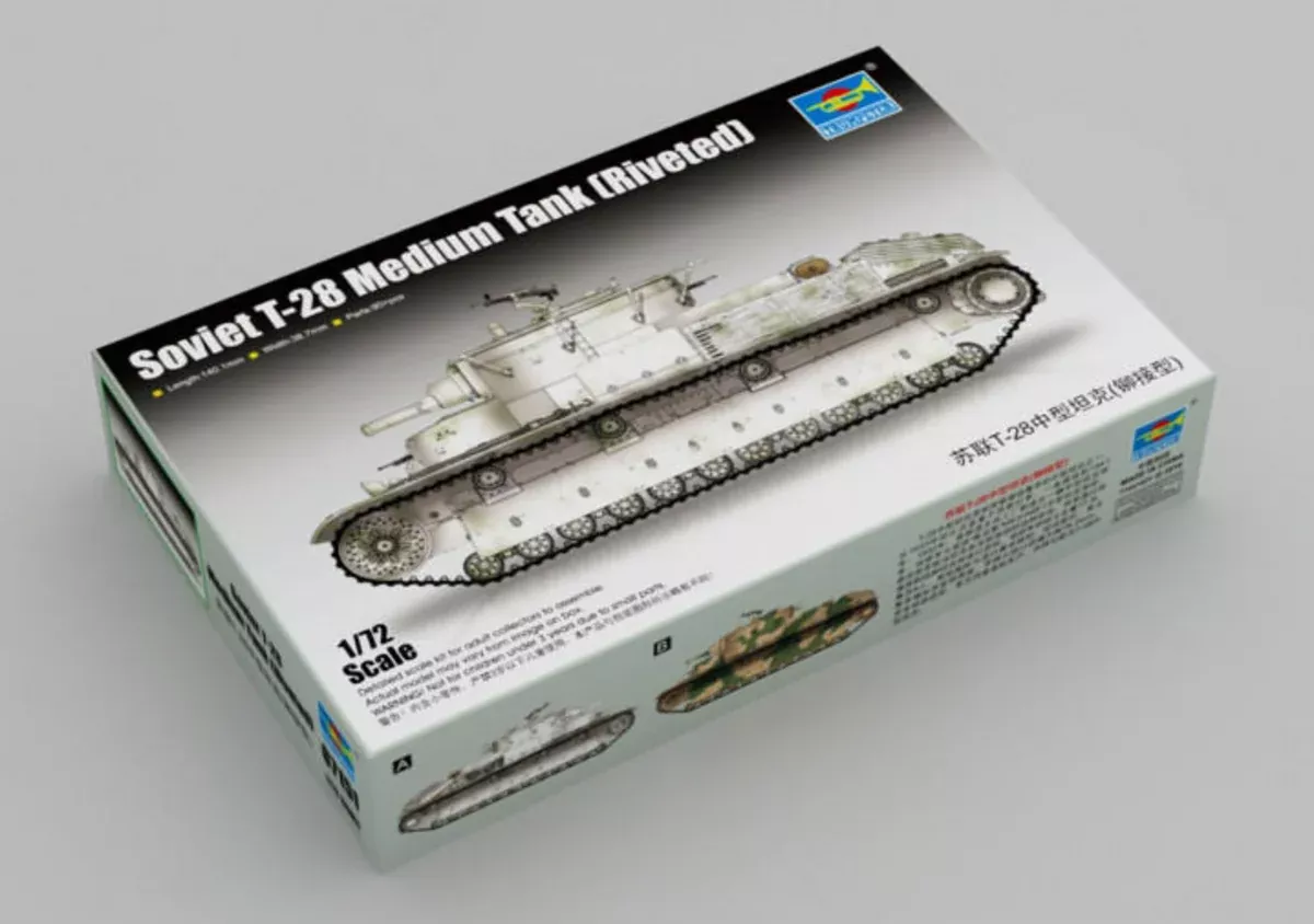 Trumpeter Scale Models 7151 1/72 Soviet T-28 Medium Tank (Riveted) Model Kit