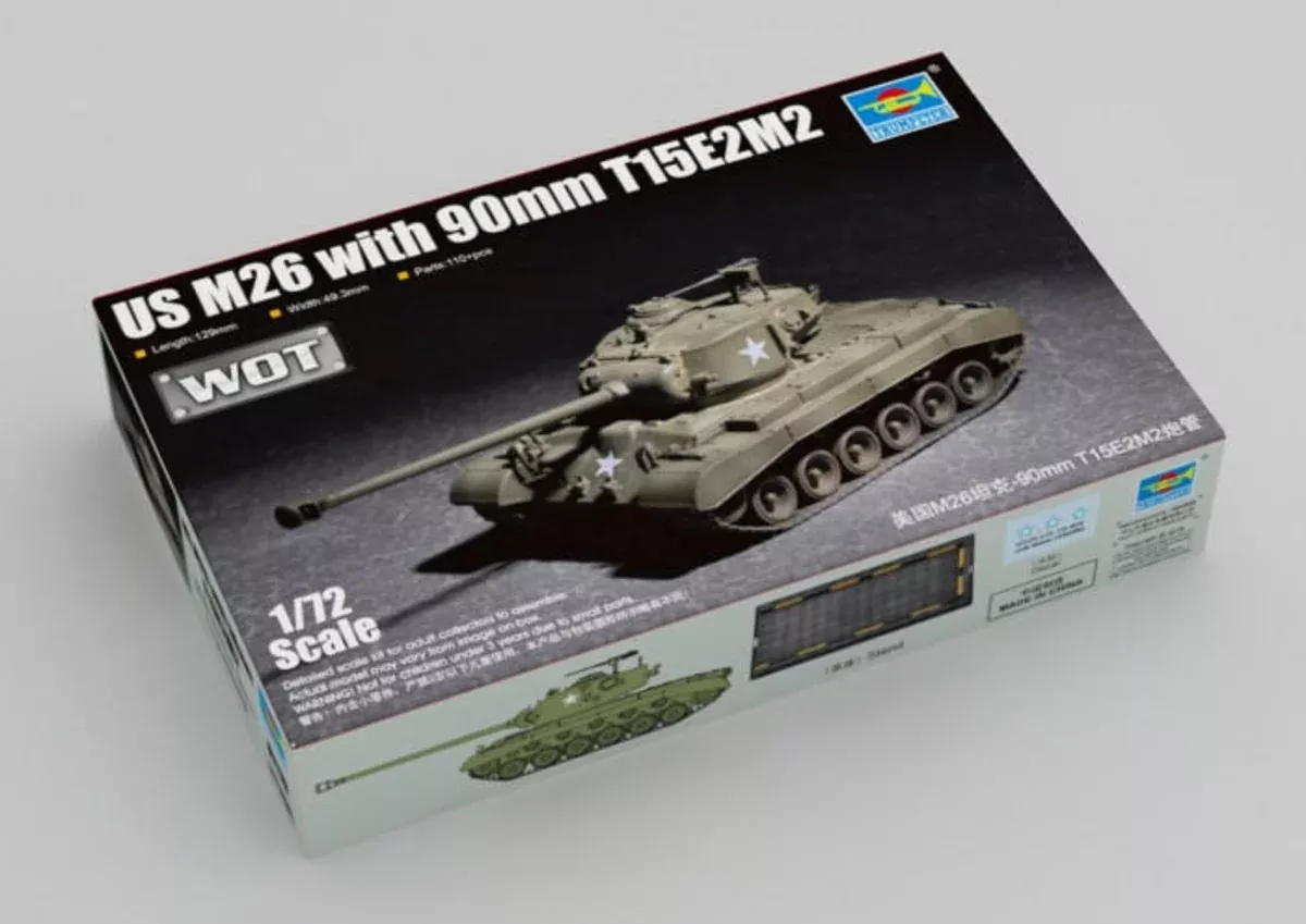 Trumpeter Scale Models 7170 1/72 US M26 with 90mm T15E2M2 Model Kit