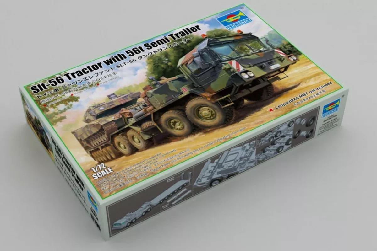 Trumpeter Scale Models 7196 1/72 Slt56 Tractor with 56ton SMi Trailer Model Kit
