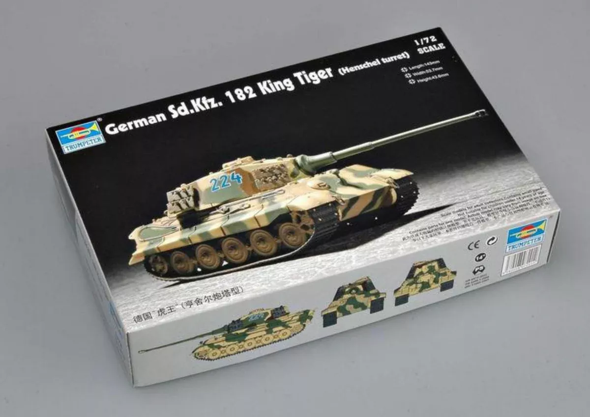 Trumpeter Scale Models 7201 1/72 King Tiger Sdkfz.182 Model Tank Kit