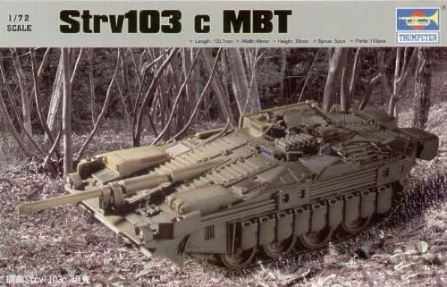 Trumpeter Scale Models 7220 1/72 STRV 103c MBT Model Kit