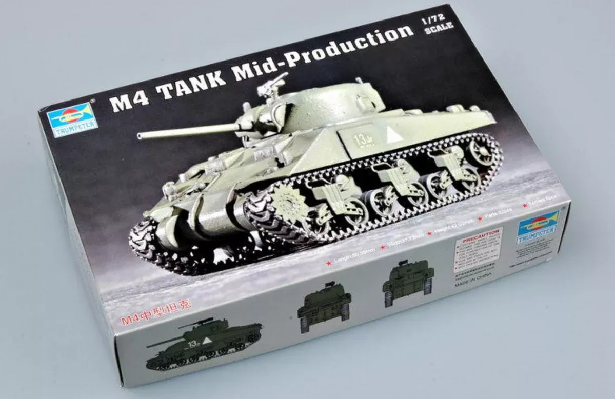 Trumpeter Scale Models 7223 1/72 US M4 Sherman Tank Model Kit