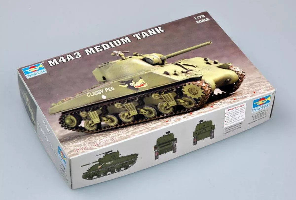 Trumpeter Scale Models 7224 1/72 US M4A3 Tank Model Kit