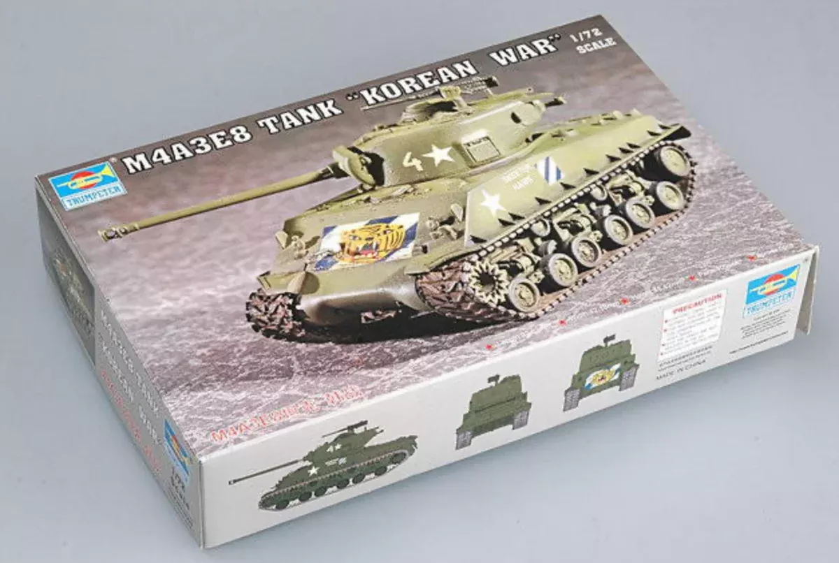 Trumpeter Scale Models 7229 1/72 M4A3E8 Tank Model Kit