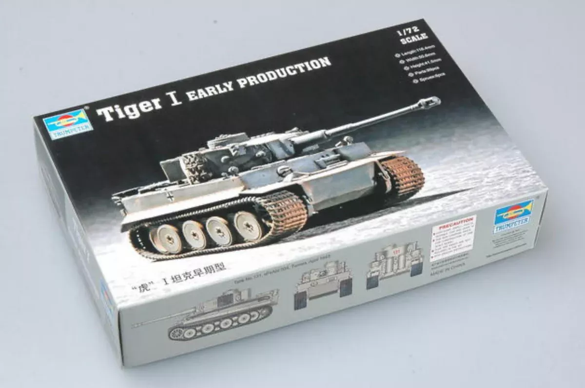 Trumpeter Scale Models 7242 1/72 German Tiger I Ausfuhrung E Early Model Kit