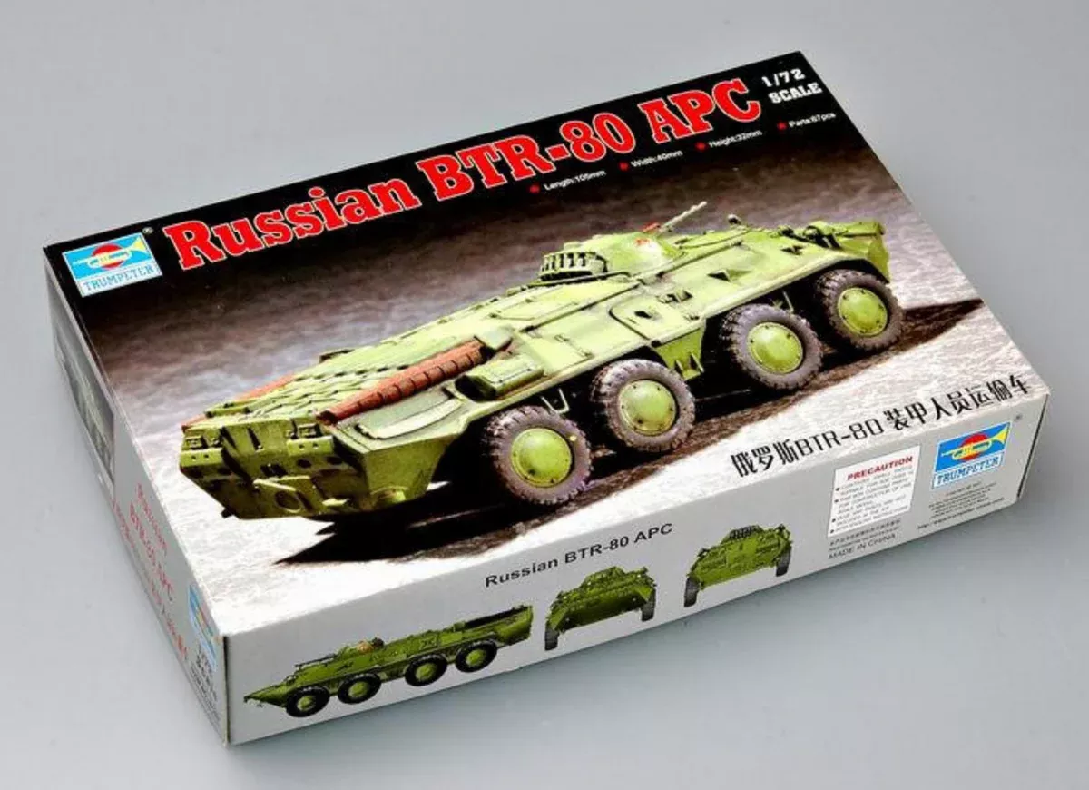 Trumpeter Scale Models 7267 1/72 Russian Btr-80 Apc Model Kit