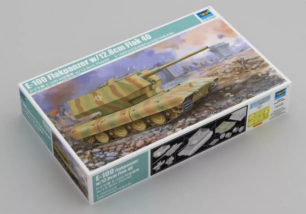 Trumpeter Scale Models 9585 1/35 E-100 Flakpanzer with 12.8cm Flak 40 Model Kit